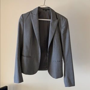 Theory grey staple sleek blazer suit jacket